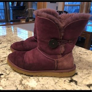 Purple UGG Boots with Side Button
